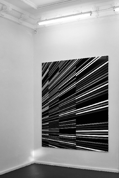 B_76.5215, 2010, Lacquer and acrylic on canvas, 200 x 160 cm, Exhibition view, "Alpha Floor", dr. julius | ap, Berlin, 09 / 2010