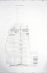 A vertical city, Pigment ink on paper, 236 x 157 cm (A drawing inspired by The Shard, part of the London Bridge Quarter development, as it looked in November 2010 while under construction.)