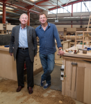 Terence Conran und Sean Sutcliffe, die beiden Gründer von Benchmark Furniture (Bildnachweis: Angus Thomas)